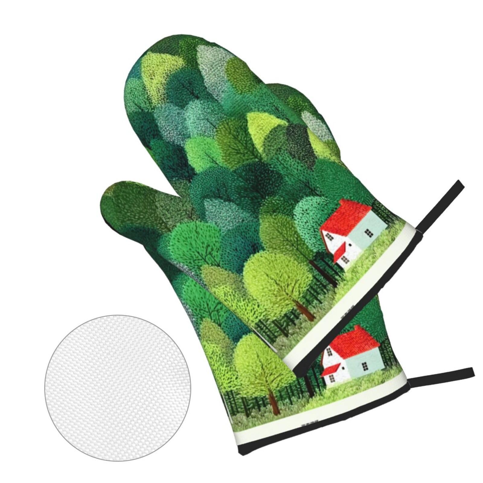 guanti barbecue Rossi Bianco guanti forno,resistenti al calore, antiscivolo, spessa e sicura Cucina al barbecue