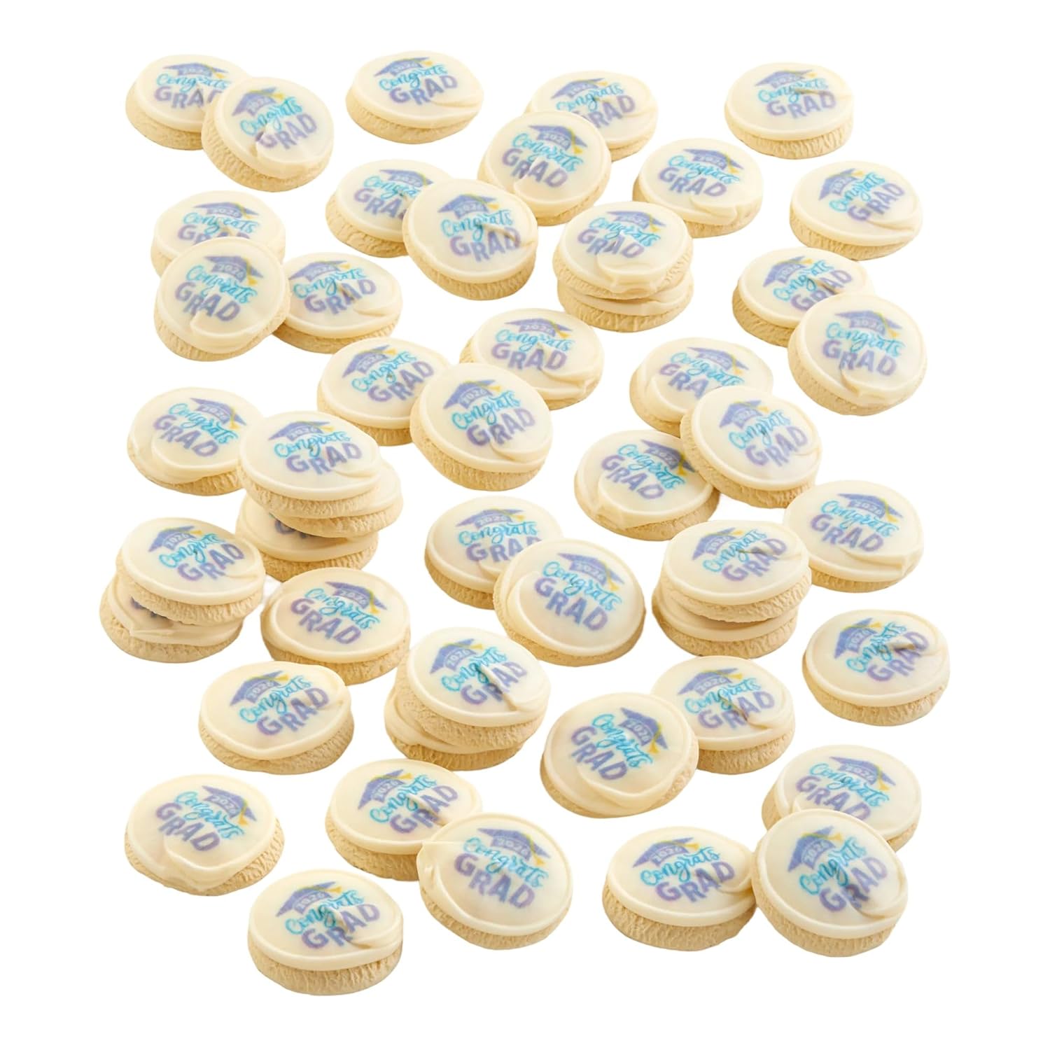 Cheryl's Cookies® Congrats Grad, Graduation Cookie Gift Box, with 48 Buttercream Frosted Sugar Cookies, Individually Wrapped, Gift for Grads, Family, Friends, Loved Ones