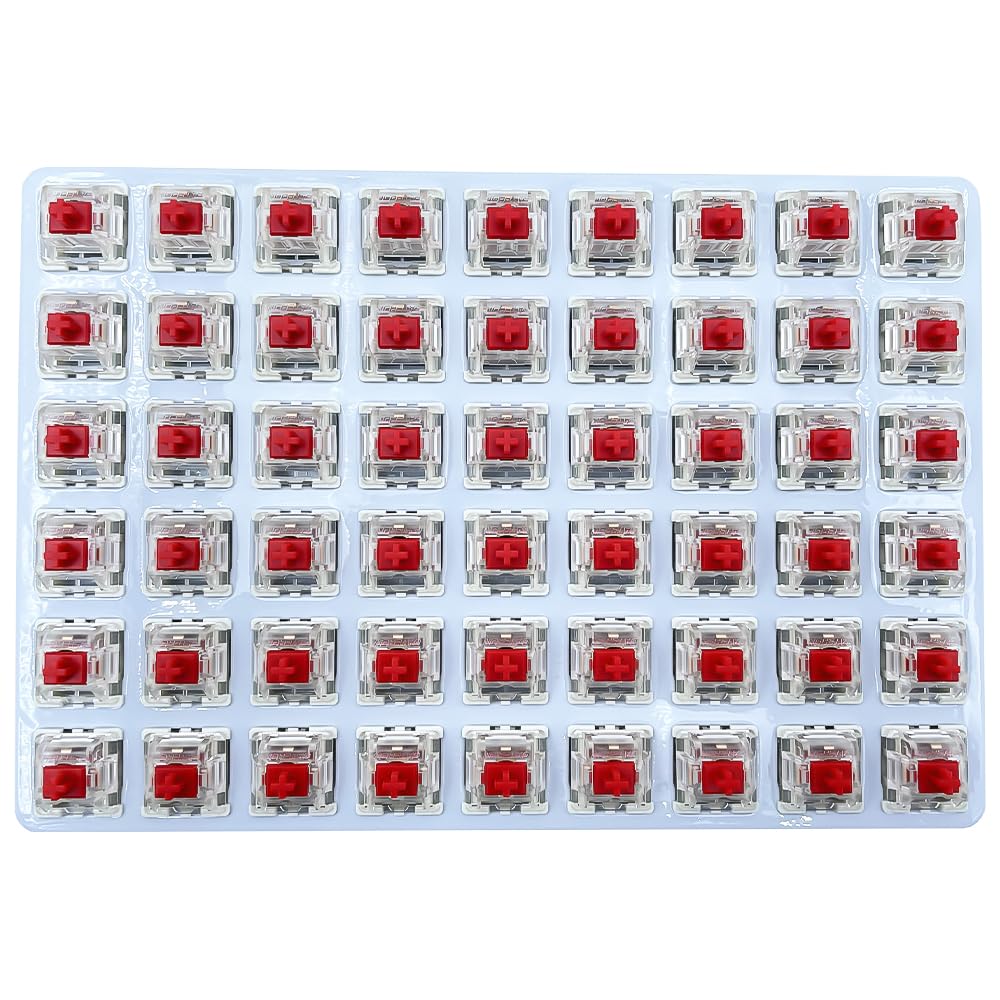 DRAOZA Gateron Pro Commutateur 3 broches Prelube RGB jaune rouge marron compatible MX clavier mécanique (108 pièces, rouge)