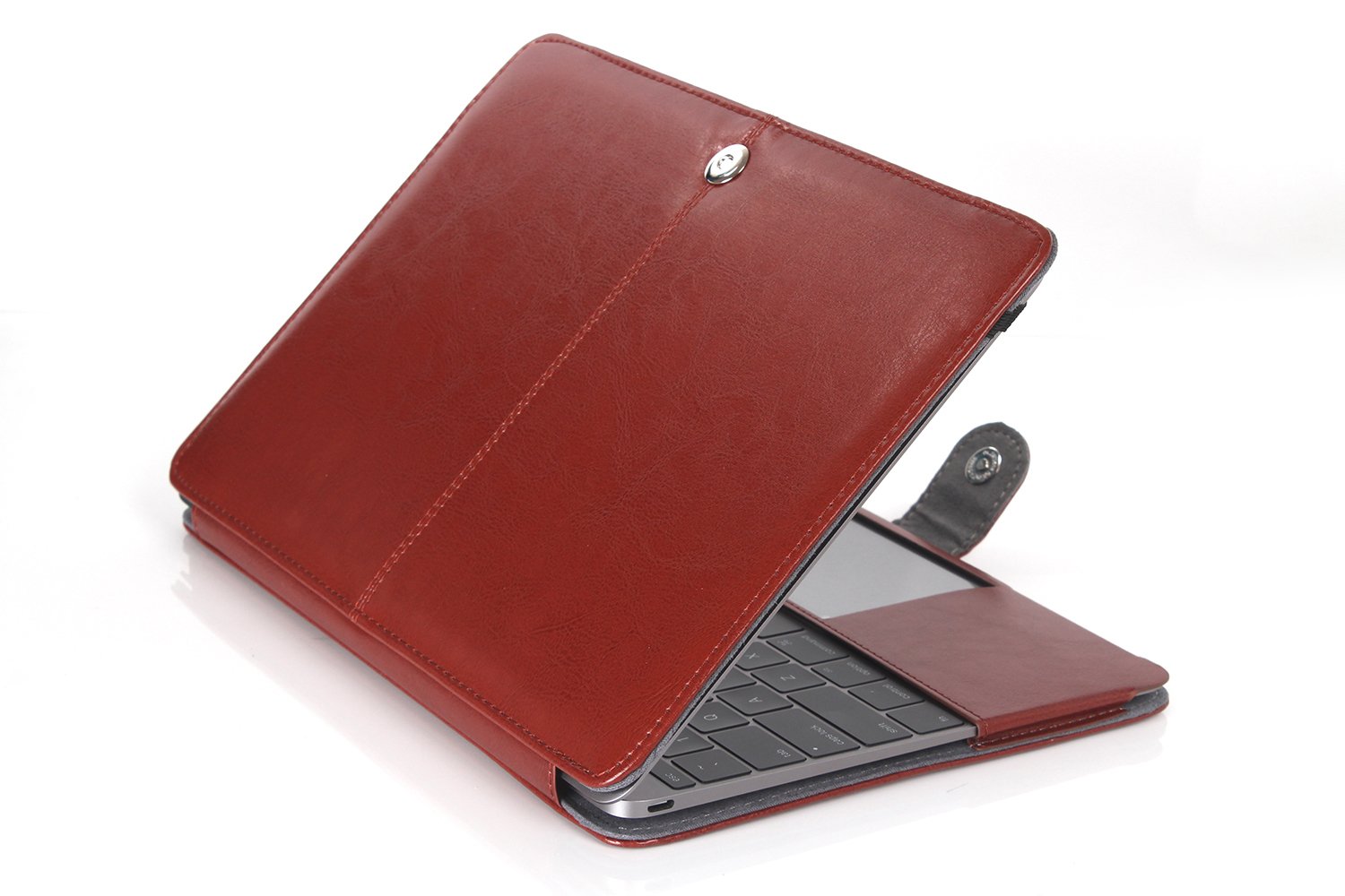 Coque en Cuir pour MacBook Pro 13 Pouces A1278, 3 en 1 Housse de Protection avec Peau de Clavier Claire et Protection d'écran