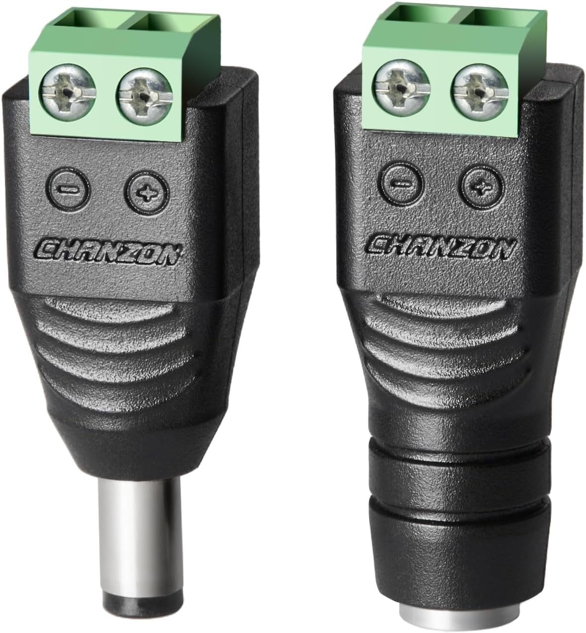 CHANZON 10 Pairs 12V DC Power Jack Connector 5.5mm x 2.1mm Male and Female 24V Socket for Led Light Strip CCTV Security Camera Cable Wire Ends Plug Barrel Adapter