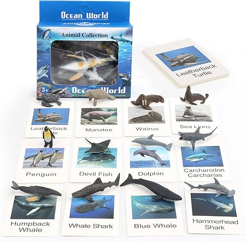 Figuras pequeñas de animales Montessori con tarjetas flash, figuras de animales realistas, materiales Montessori, educación en casa, preescolar,