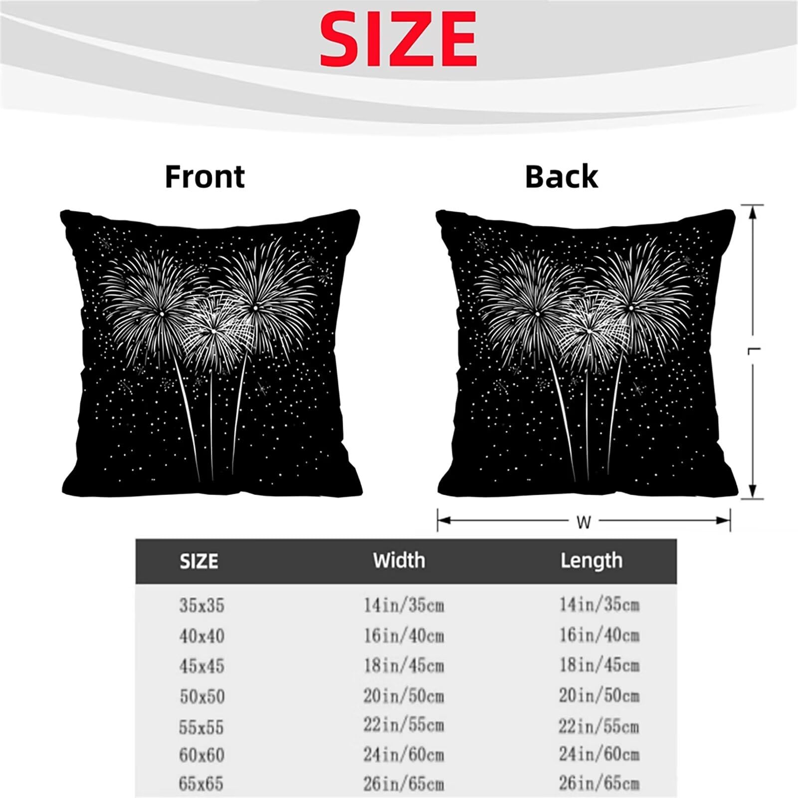 Kissenbezug 65 x 65 Outdoor Kissenbezug 65 x 65cm Doppelseitiger Druck Einfachheit Deko Sofakissen Bezug Sternenhimmel Kopfkissen Bezug für Frühling Sofa Bett Deko, Geschenke für Frauen (Samt) BZ17655