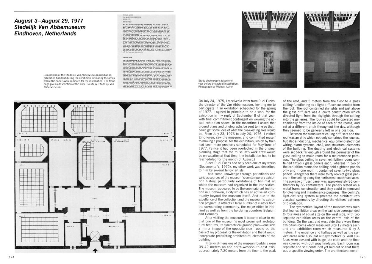 Michael Asher: Writings 1973-1983 on Works 1969-1979