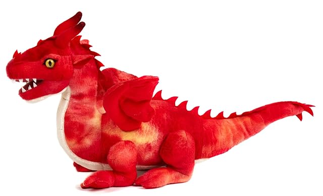 Foto 3 de 4 de Uni-Toys - Dragón Rojo - 40 cm (Longitud) - Animal Fabuloso - Peluche de Peluche