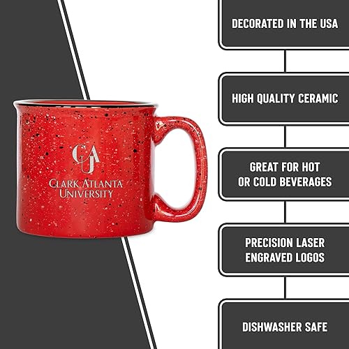 Miniatura 187 de Rico Industries NCAA Utah Utes - Taza de café personalizada de 12 onzas con logotipo grabado con láser profundo, taza de cerámica para acampar con