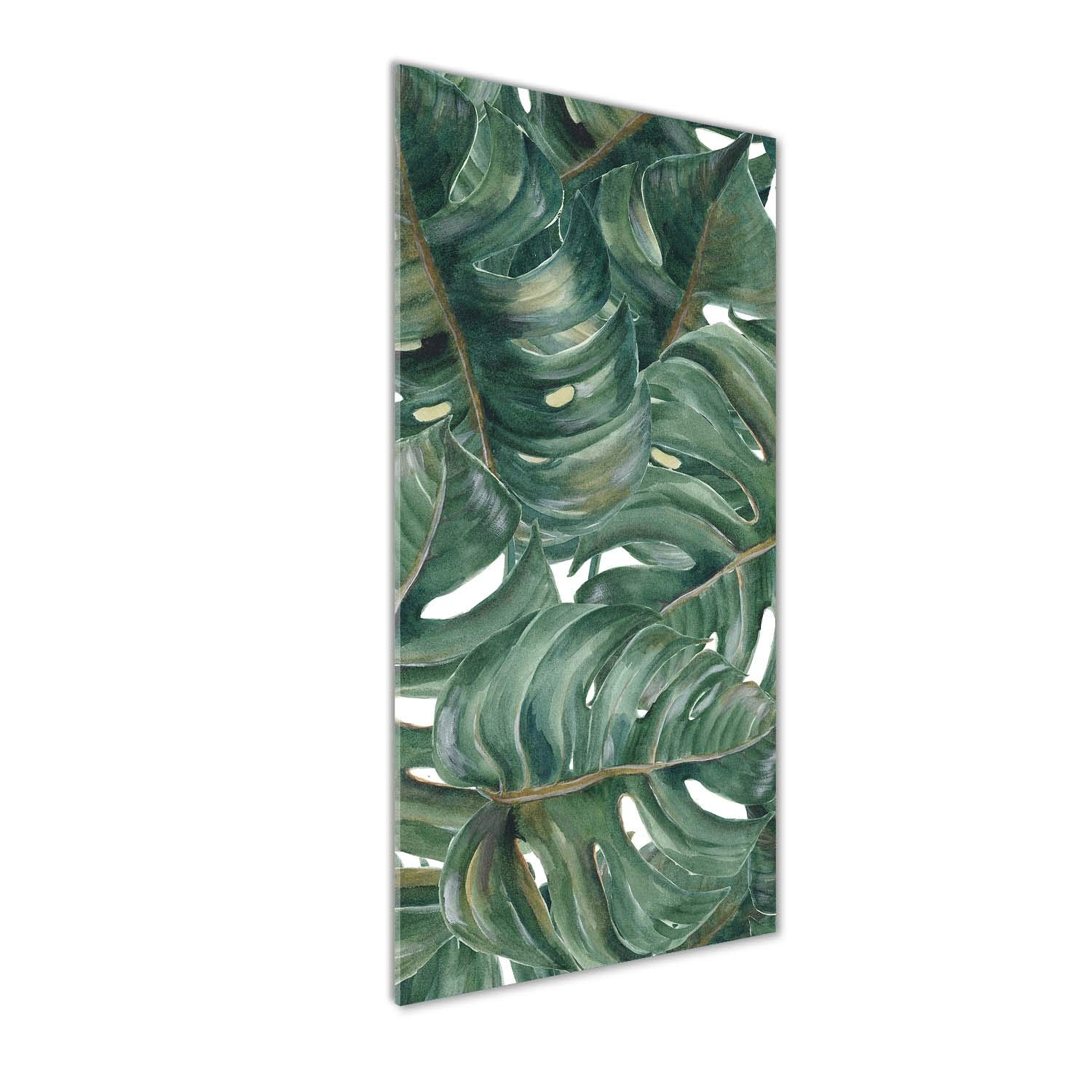 Déco mural derrière le plastique acrylique 50x125 Monstera tableaux de mur