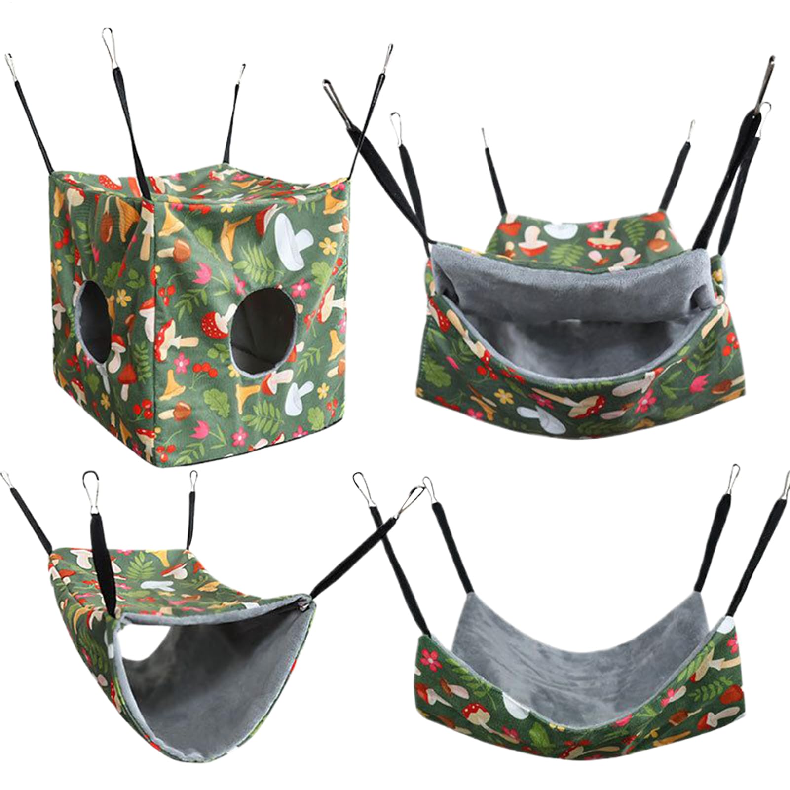 Hamster Hamac pour Cage | Hamac Tunnel Respirant pour écureuil – Accessoires de Cage pour Animaux de Compagnie, lit de Couchage antidérapant pour Petits Animaux pour Hamsters, écureuils