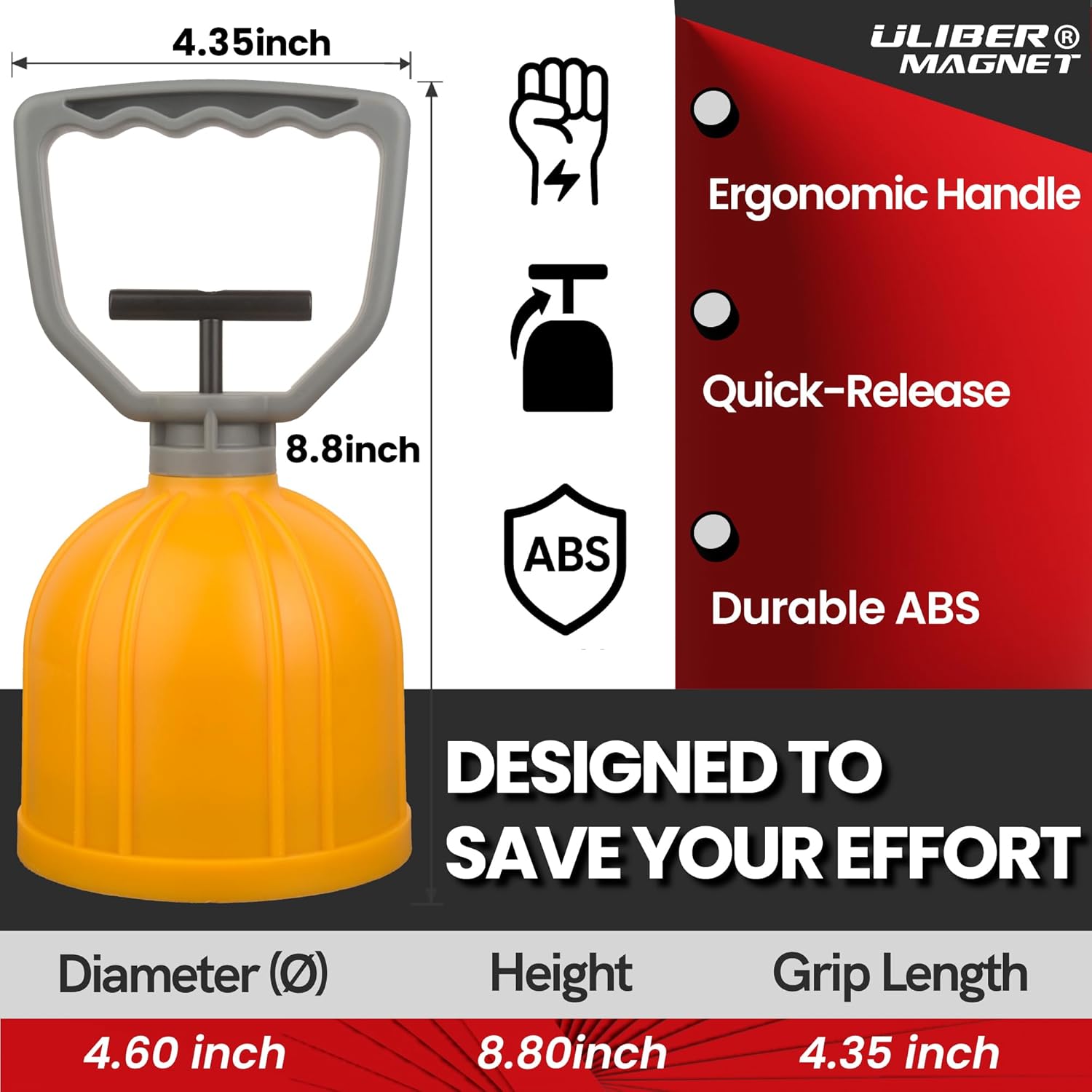 ULIBERMAGNET Magnetic Bulk Parts, Quick Release MagneticTransfer Pickup Tool Manual Lifter, Material Handling Magnet,Pickup Magnetic Sweeper for Small Metal Object,Nails,Nut,Screw, Tacks,Metal Scraps