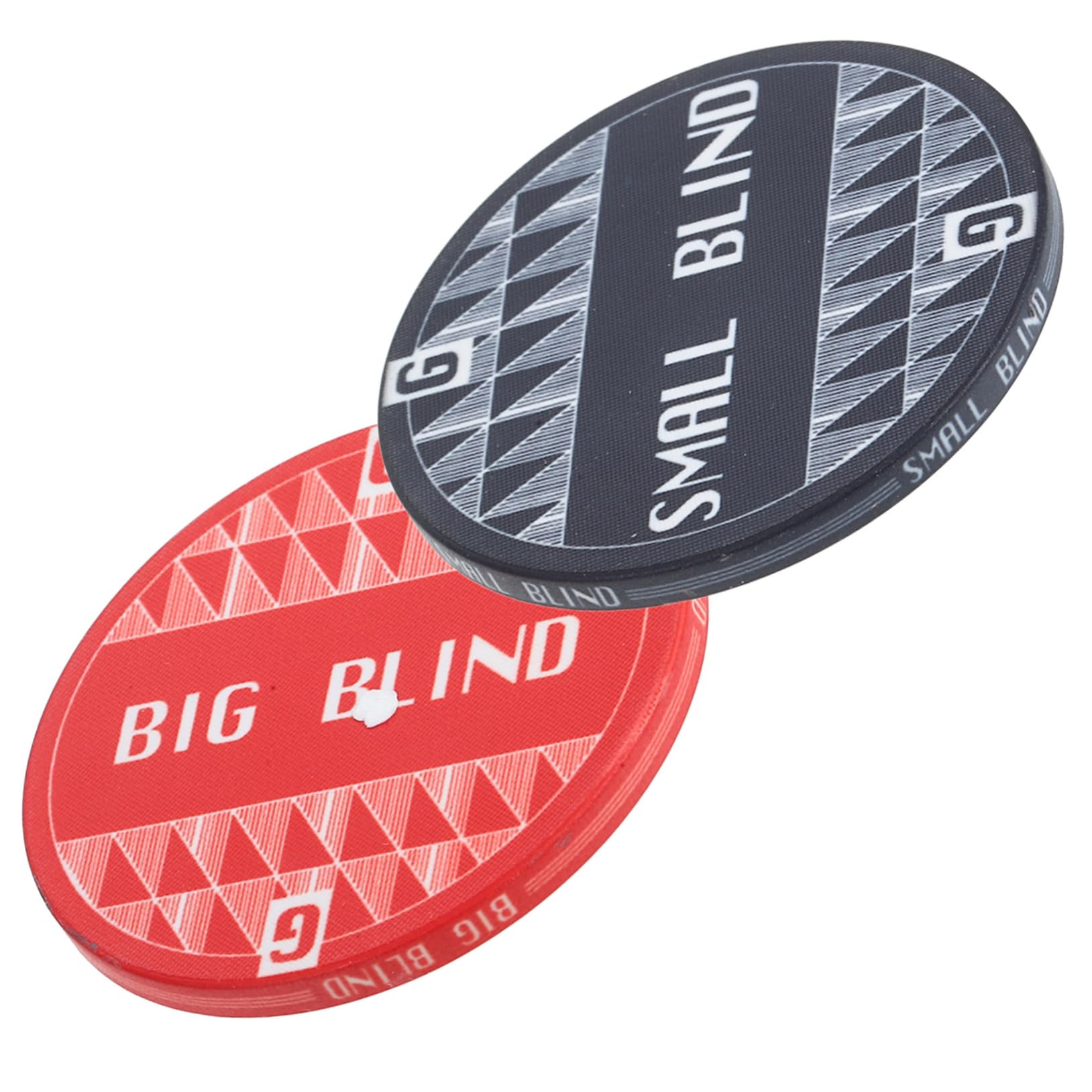 NAMOARLY 2pcs Poker Blind Chips Ceramic Dealer Button Poker Game Accessories Night Tokens Guard