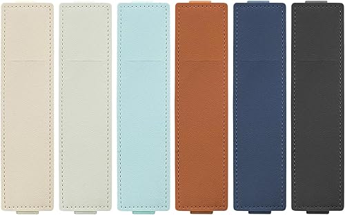 Aswewamt 6 soportes elásticos para cuadernos, 7 pulgadas, de piel sintética, ajustable, para bolígrafo, portalápices, correas para cuadernos,