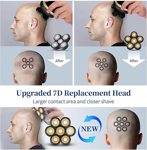 Miniatura 3 de Cabezal de repuesto para afeitadora eléctrica para hombre, cabezal de afeitadora eléctrica 7D, cabeza de cierre 7D, cabeza de repuesto