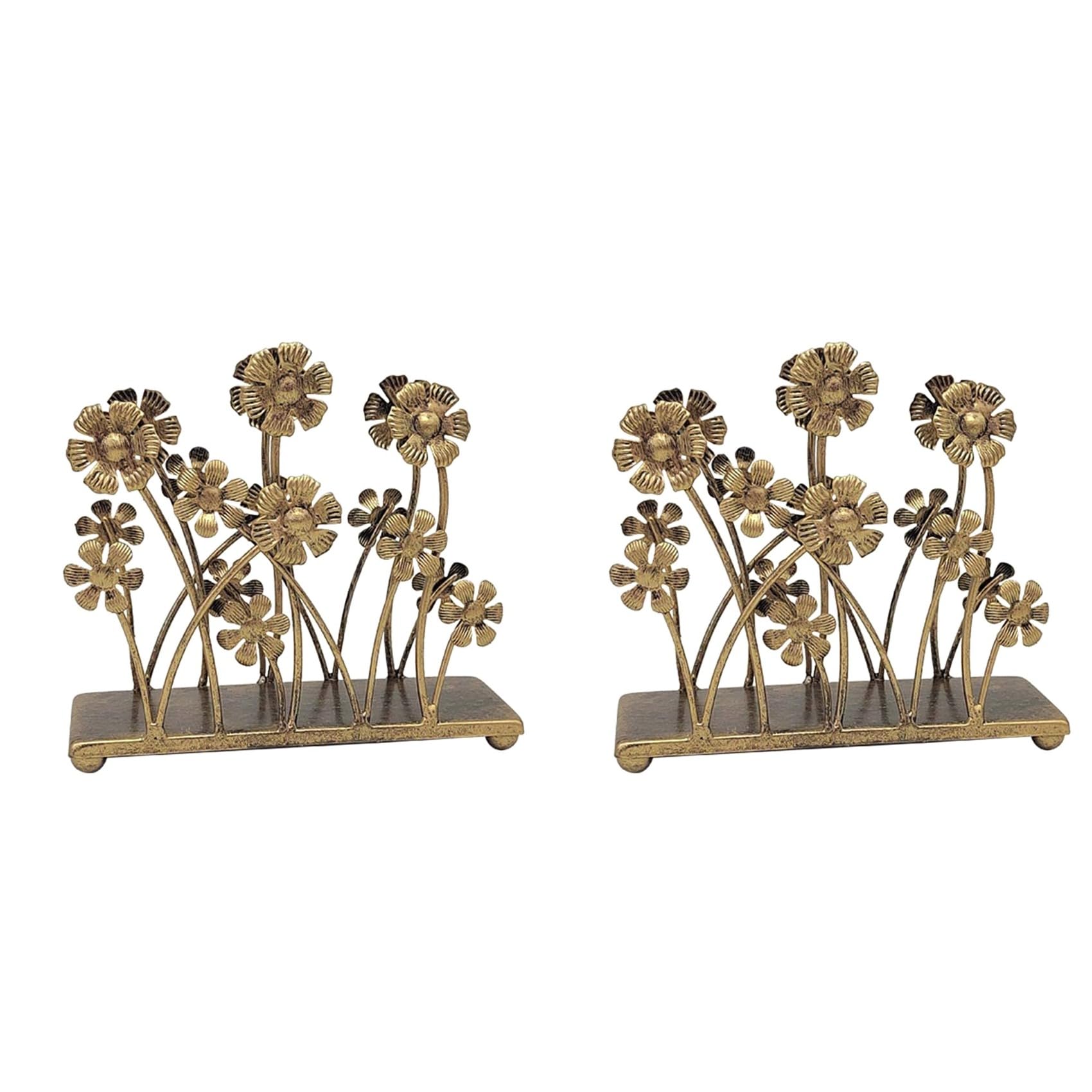 Vjsujehgy 2X Vintage Iron Art Napkin Holder for Table,Sunflower Tissue Holder,Cocktail Napkin Dispenser,Rustic Napkin Paper Rack