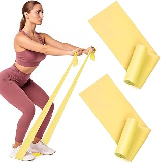 Resistance Bands, Non-Latex Elastic Exercise Bands for Upper and Lower Body, Strength Training Without Weights, Ideal for Physical Therapy, Pilates, Rehab, Home Fitness, Beginners