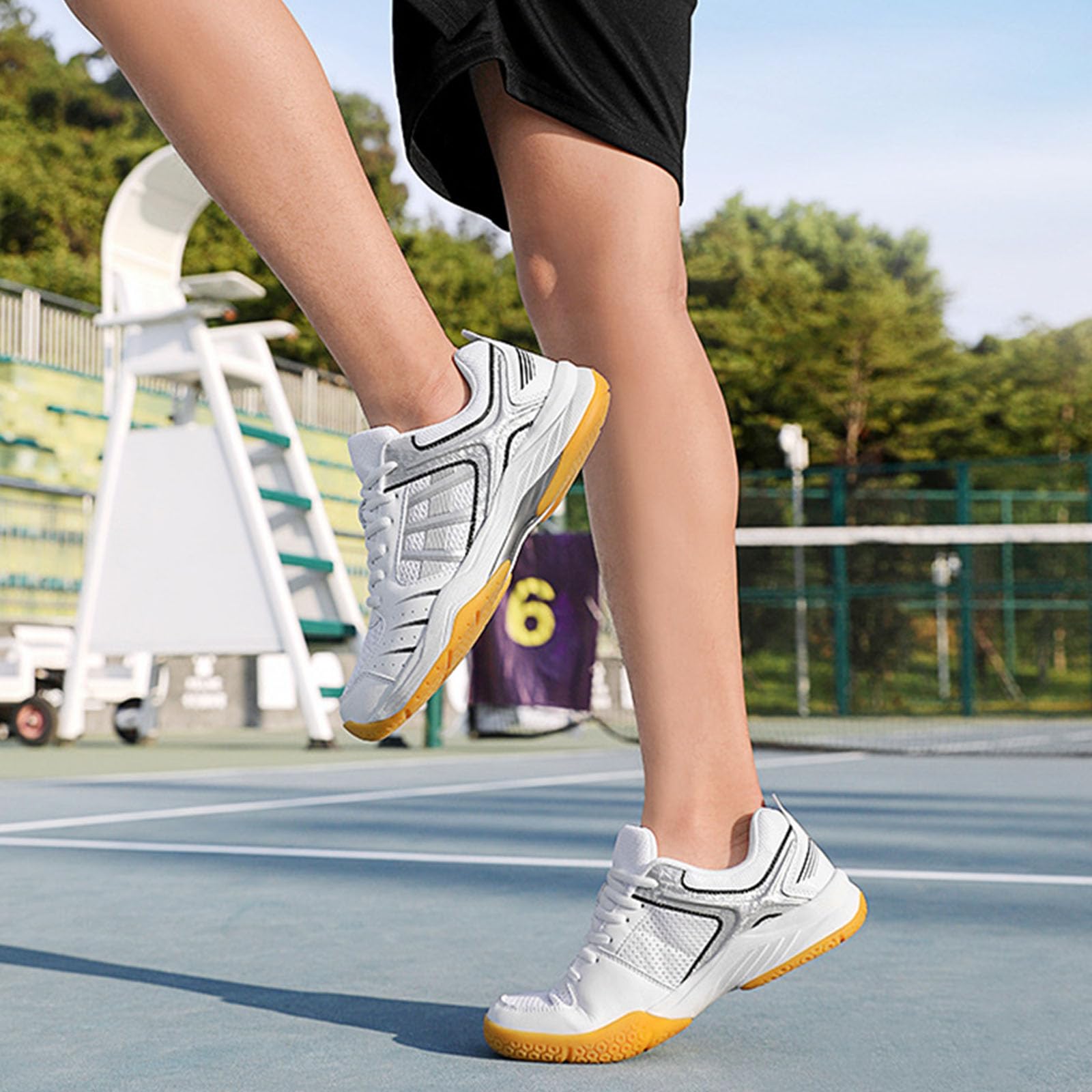 Zapatillas de Tenis para Hombre, Zapatillas de bádminton y Pickleball, cómodas y Ligeras, para canchas de Interior y Exterior para raquetbol