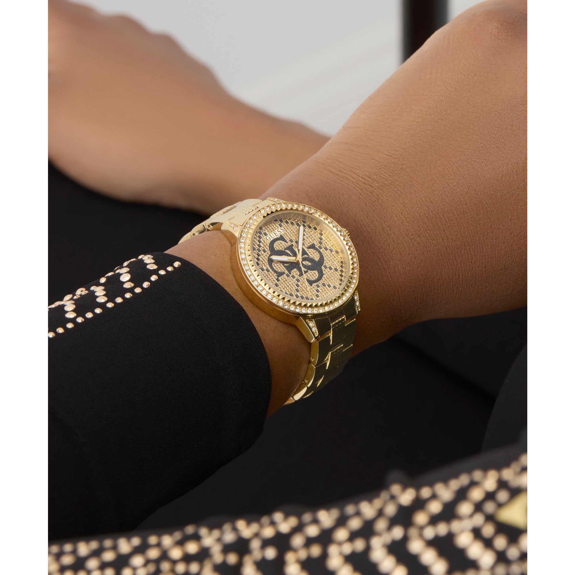 Guess GW0944L2 G Lace - Reloj de Pulsera para Mujer (34 mm, Correa de Acero Inoxidable y protección contra el Agua de 3 Bares)