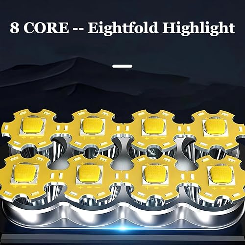 Miniatura 7 de Rechargeable LED Flashlights High Lumens 92000 Lumens Super Bright Flashlights High Powered Flash Light 3 Modes Zoomable Waterproof Tactical Flash