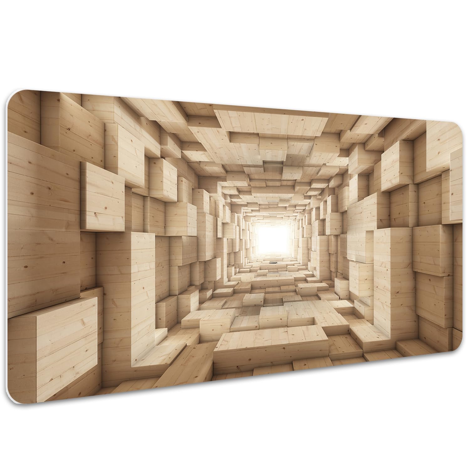 Sottomano da Scrivania 100x50 cm Facile da Pulire Antiscivolo Impermeabile per Ufficio e Casa in Vinile PVC Protezione e Decorazione Superficie Protettiva - Legno astratto