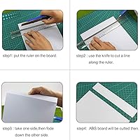 Vista 4 de DARENYI Hojas de plástico ABS blanco de 16 x 12 x 1/16 pulgadas de grosor, flexible que el plexiglás moldeable que la lámina acrílica, paneles