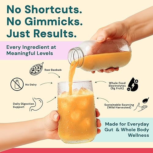 Miniatura 5 de Tiiga Bebida hidratante amigable con el intestino endulzada con superfruta de baobab paquetes de mezcla de bebidas en polvo de electrolitos