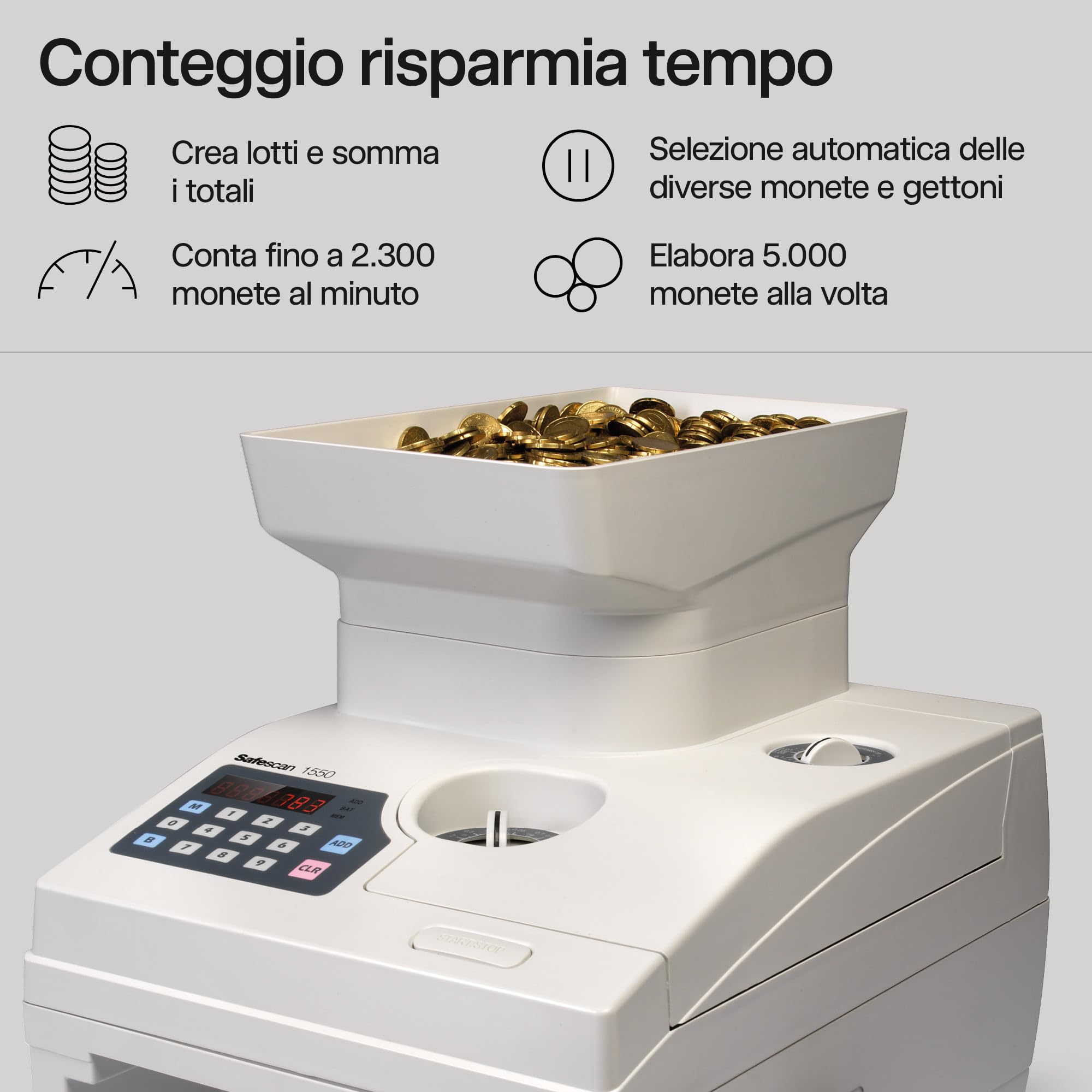 Safescan 1550 Highspeed Coin Counting machine