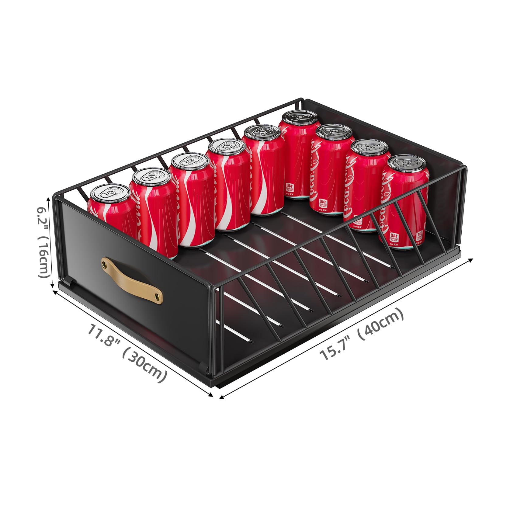 Tiroir Coulissant Cuisine Diealles 24x40x17cm - Organisation Sans Perçage Pour Placard | Panier Métal Gain De Place