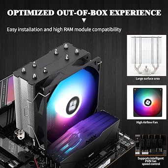 TR-Assassin X 120R SE V2 CPU Air Cooler, 4 Heat Pipes,148MM High, TL-C12C-L V2 PWM Fan CPU Cooler, for AMD AM4 AM5/Intel LGA1700/1150/1151/1200,Fixed Light Colour,LGA17XX CPU Cooling