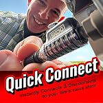 SKÖG Chuck Mates Platinum (1 Pack) Quick-Connect with Patented RatchetSeal Technology for Tire Inflators Open-Type
