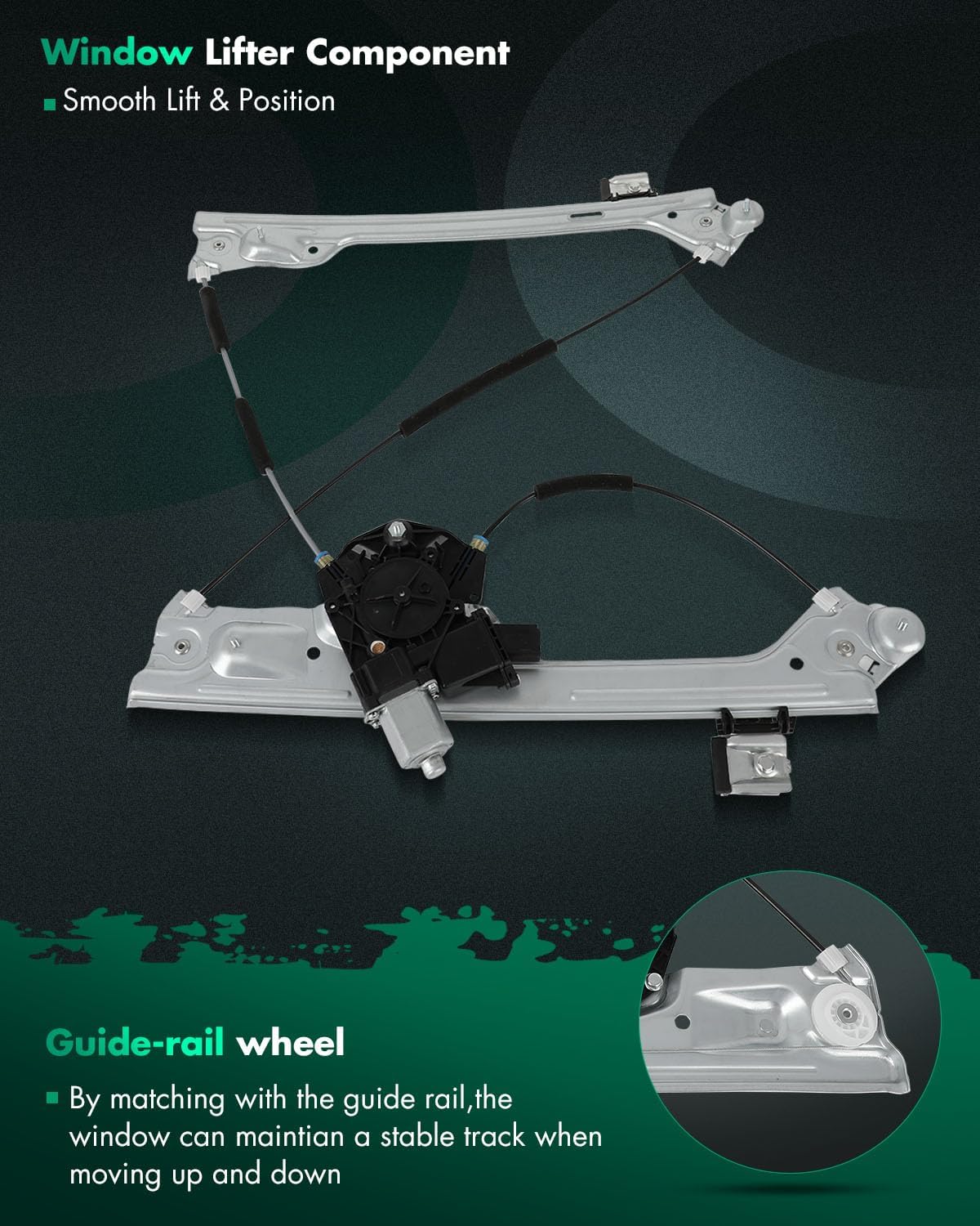 SCITOO Front Right Passenger Side Power Window Regulator with Motor Replacement for 2014-2018 for Chevrolet for Silverado 1500,2019-2019 for Chevrolet for Silverado 1500 LD,Replace 751-725