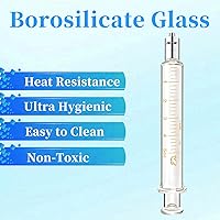 Vista 3 de 2 paquetes de jeringas de vidrio con tapas de 5 ml para laboratorio
