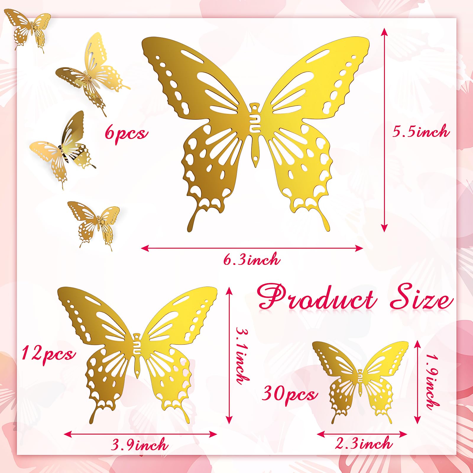 BUTTERFLY - acada92264① Amazon.com: COOZZYHOUR 39