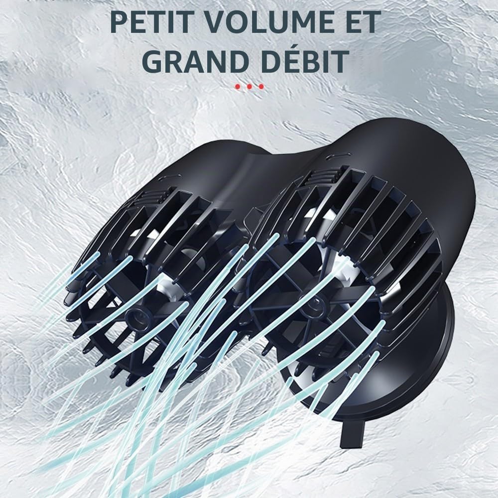 Pompe d'écoulement d'aquarium, 3000-20000 l/h, pompe de circulation pivotante à 360 °, pour réservoir d'eau douce et salée de 40 à 200 cm