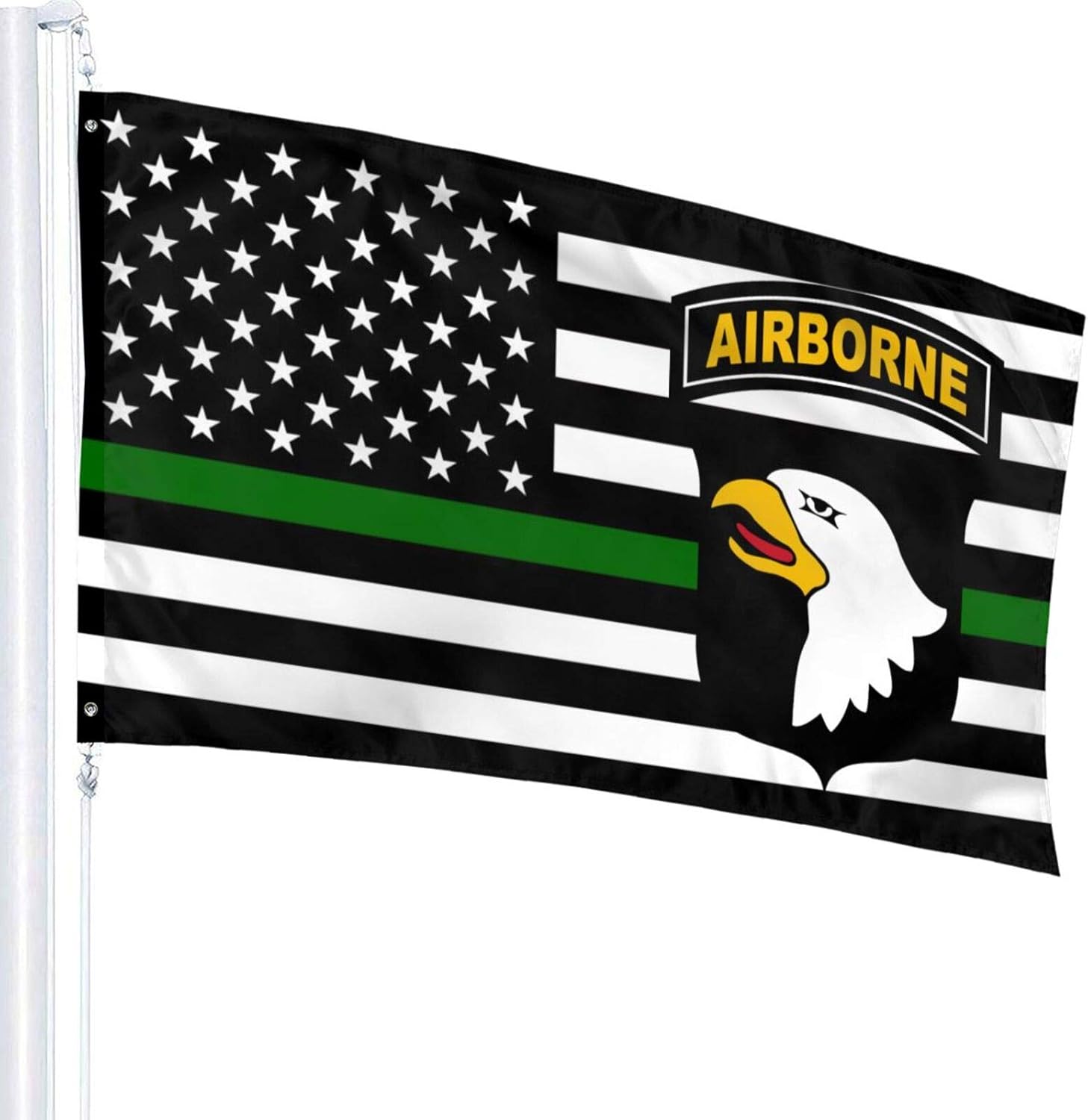 HOCLOCE 101st Airborne Division Vietnam Veteran Flag 3x5 FT Banner, Yard Flags 3 X 5 in Indoor&Outdoor Decorative Home Fall Flags Holiday Decor : Patio, Lawn & Garden