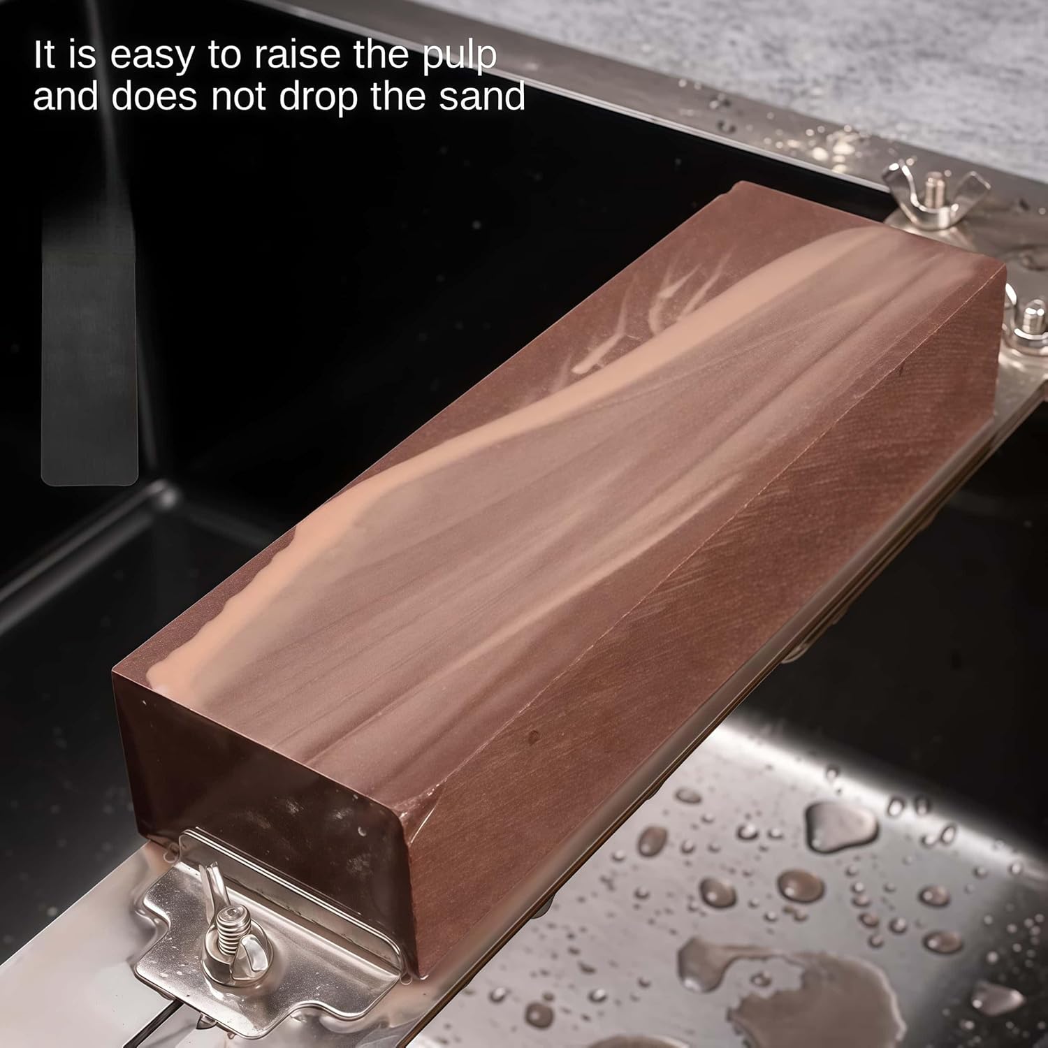 Household Kitchen Knife Sharpening Stone Fine Grinding Oilstone Large Blade Tool Coarse Grinding Fine Sharpener Cloth Non-Slip Mat (Natural Red Rock Stone 1.25KG)