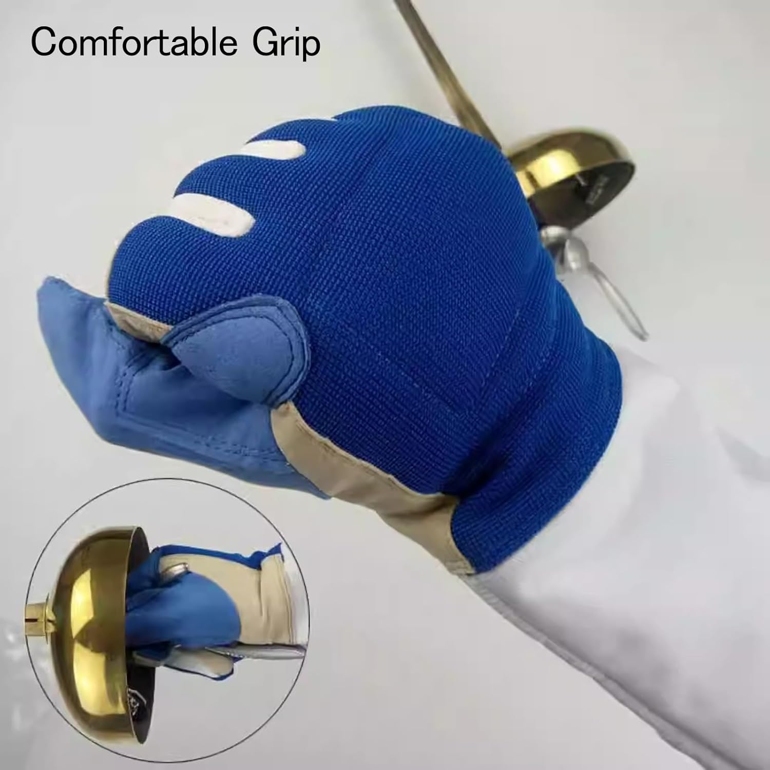 Fencing Gloves, Children's And Adult Fencing Gloves, Adjustable Design, Non-slip And Wear-resistant, Comfortable And Breathable, Suitable For Foil And Epee Training And Competitions(Left hand,Large)