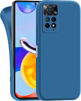 MyGadget Case for Xiaomi Redmi Note 11 Pro | 11 Pro 5G - Cover Ultra Thin TPU - Soft Touch Rubber & Anti-Scratch Shell - Flexible Silicone - Matte Dark Blue