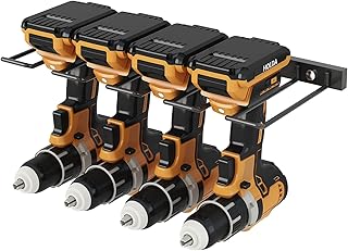 USHARP Drill Holder Wall Mount,Power Tool Organizer,1 Layer Cordless Drill Storage Rack for Garage Wall,Metal Heavy Duty Garage Power Drill Tool Storage Shelves