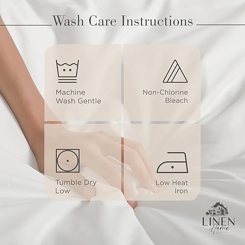 Miniatura 5 de Juego de sábanas de 4 piezas de 100 % percal de algodón percal, color crema, bolsillo profundo, 1 sábana encimera, 1 sábana bajera de bolsillo