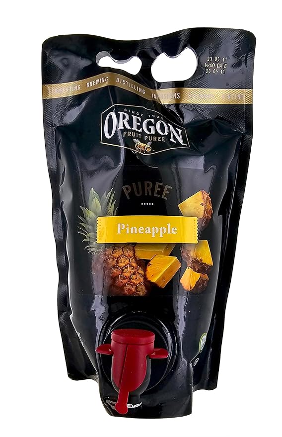 Home Brew Ohio Oregon Fruit Pineapple Puree 49oz Pouch, 1 Count (Pack of 1)