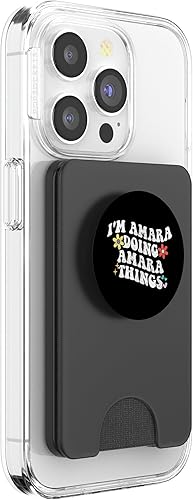 Miniatura 10 de Retro Groovy Im AMARA Doing AMARA Things Funny Mother's Day PopSockets Standard PopGrip