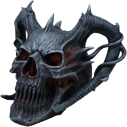 Ebros Gift Death Embers Spawn of Hell Spiked Horns Maléfica Demon Skull Figurine Fantasy Calabozos y Pit Lords Arte Coleccionable