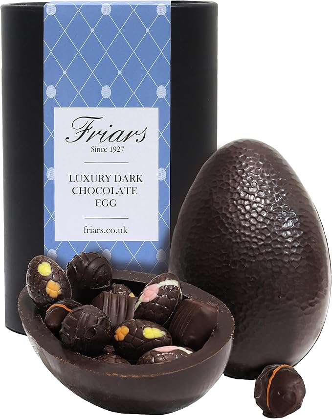 Friars Luxury Belgium Dark Chocolate Easter Egg Gourmet Chocolates