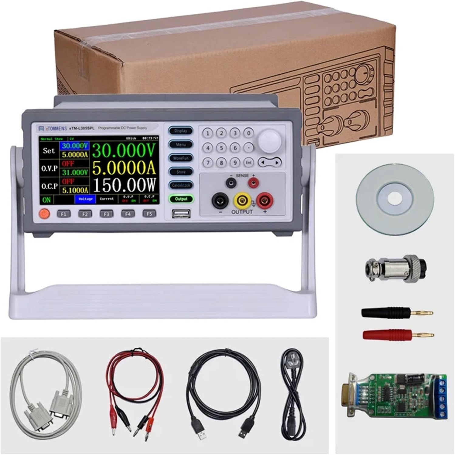 Programmable Linear Regulated Bench Power Supply 6 Digit Adjustable Power Color Screen Voltage Current Regulator(SS-L303SP Plus)