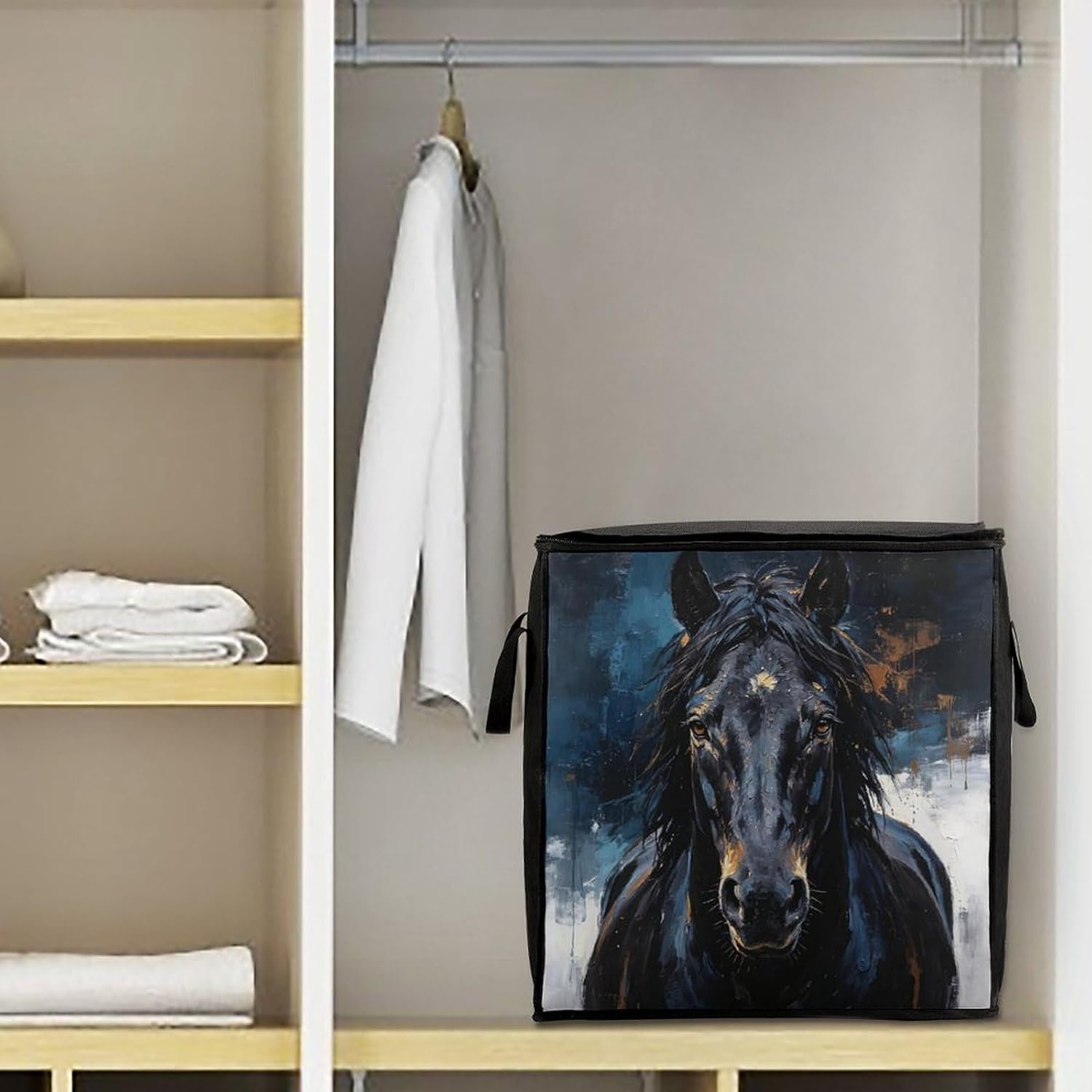 Horse Comforter Storage Bag Moving Bag | Clothes Storage Bins-70L,Moving Bag With Dual Handles For Easy Carrying, Zipper Design Durability for Home,Bedroom,Closet
