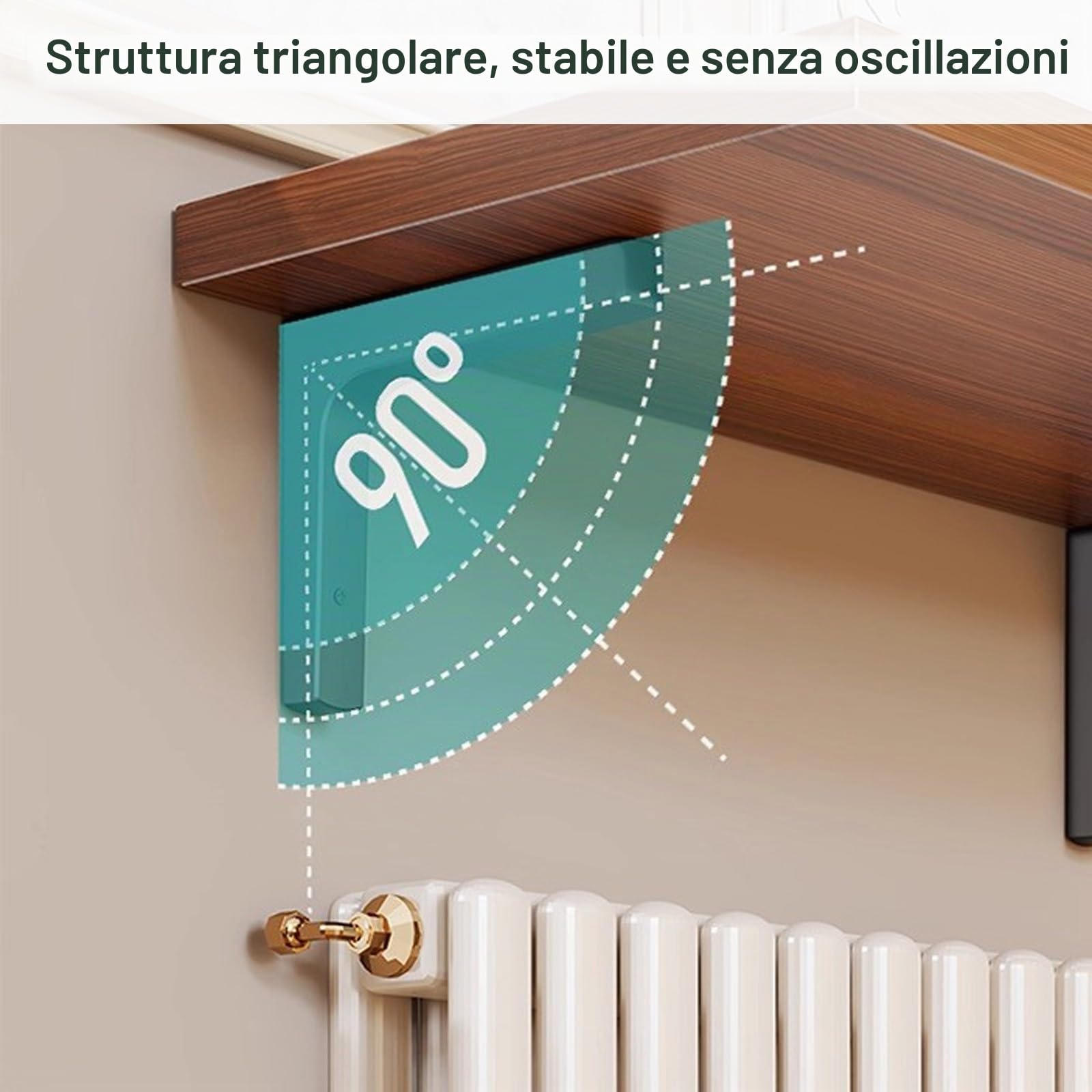 WXXZCE Mensola Sopra Termosifone, Ripiano Portaoggetti Rimovibile, Copri Termosifone, per Casa e Ufficio(40x30cm/16x12in)