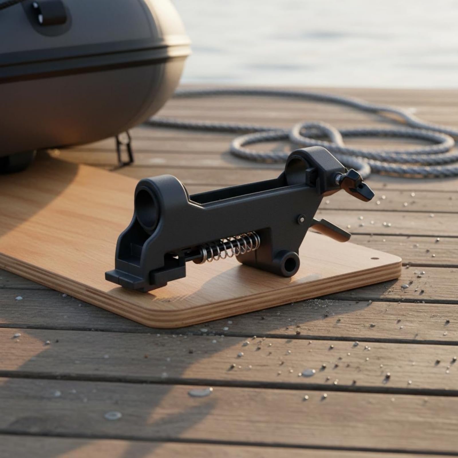 Soporte de Motor para Bote Soporte Barco Soporte Kayak Montaje Inflable Abrazadera Ligera Plástico Reforzado Fácil de Manipular y Guardar Uso