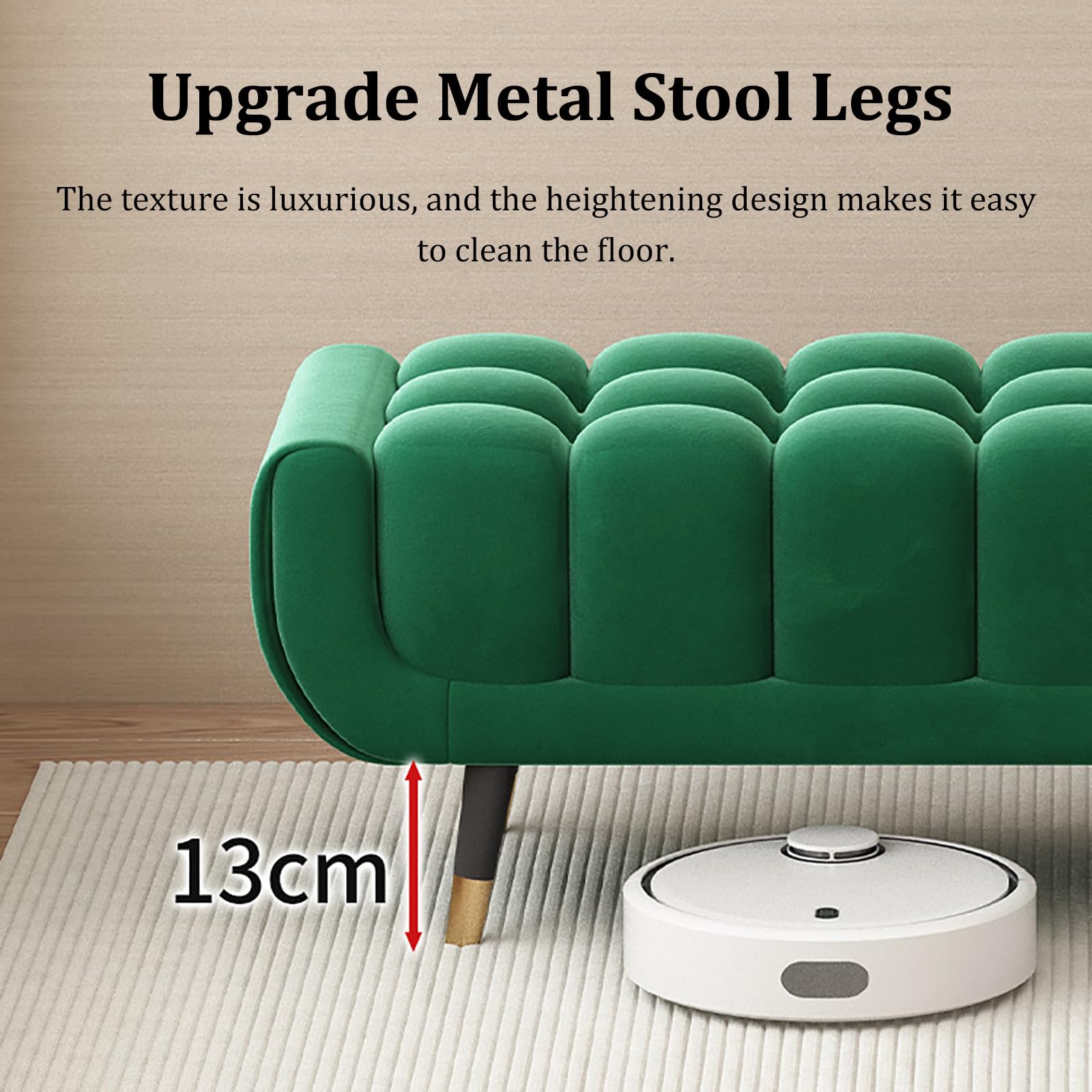 Sitzbank mit m segmentiertem Schaumstoff für Schlafzimmer Wohnzimmer Flur – 100 cm Fußbank ideale per Ankleidezimmer und Shops - Robusto e stilvoll.