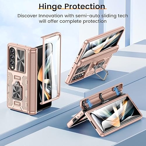 Miniatura 149 de VEGO Funda para Galaxy Z Fold 4 con cubierta de cámara deslizante y funda de protección de bisagra con protector de pantalla Cubierta protectora
