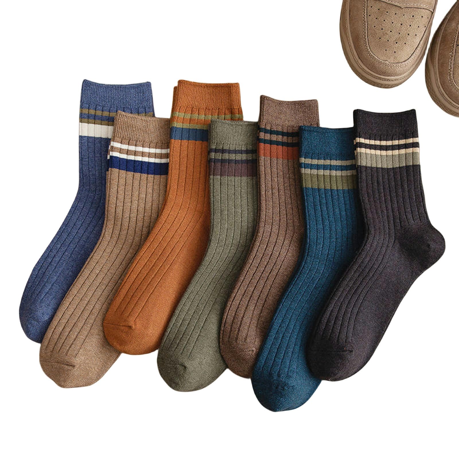 MdybF Ciabatte USA e Getta 10 Paia Uomini Calzini di Cotone A Righe Primavera Moda Casual Calzini Calzini di qualità Uomo