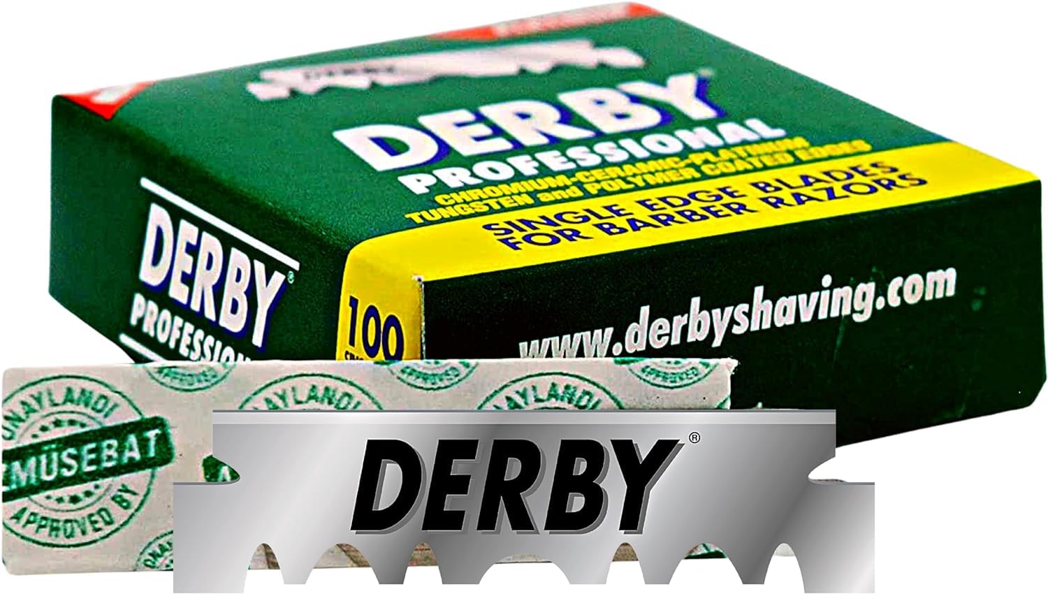 Derby Hojas de afeitar profesionales, filo único 600 unidades (Paquete de 1)
